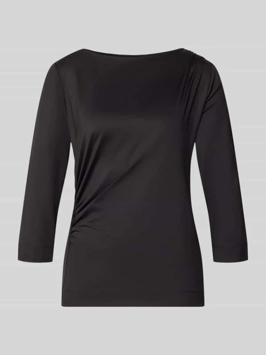 Zdjęcie produktu t-shirt o kroju regular fit z dekoltem w łódkę s.Oliver Czarny