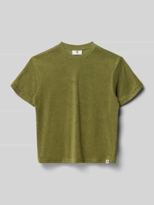 Zdjęcie produktu T-shirt o kroju regular fit z detalem z logo Garcia Khaki