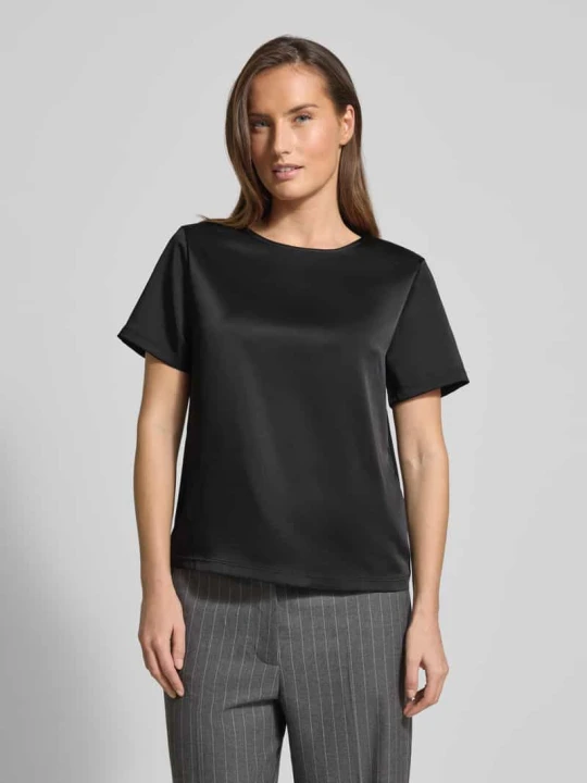 Zdjęcie produktu T-shirt o kroju regular fit z dodatkiem lyocellu, model „ZONA” Weekend Max Mara Czarny