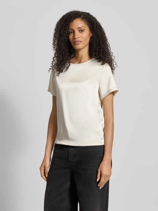 Zdjęcie produktu T-shirt o kroju regular fit z dodatkiem lyocellu, model „ZONA” Weekend Max Mara Złamany biały