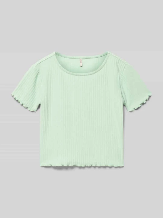 Zdjęcie produktu t-shirt o kroju regular fit z dodatkiem wiskozy model 'KONELLA' Only Miętowy