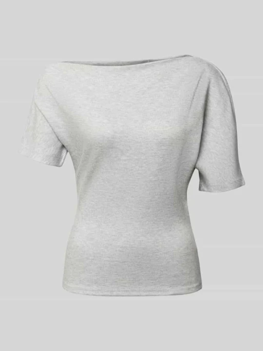 Zdjęcie produktu t-shirt o kroju regular fit z dodatkiem wiskozy model 'SILLY' Only Jasnoszary melanż