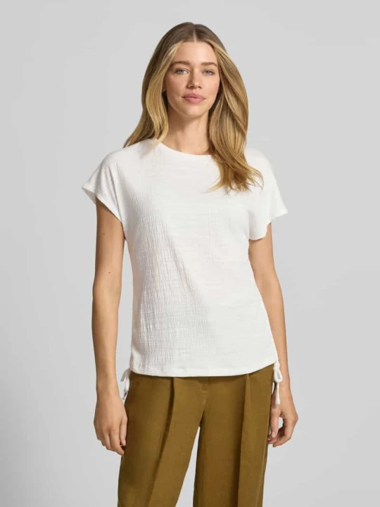 Zdjęcie produktu T-shirt o kroju regular fit z domieszką wiskozy Apricot Écru