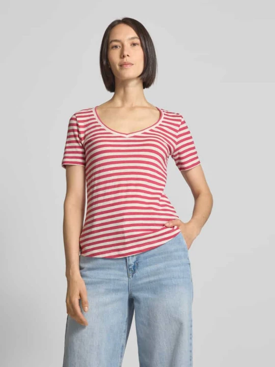 Zdjęcie produktu T-shirt o kroju regular fit z dżerseju slub Marc O'Polo Mocnoróżowy