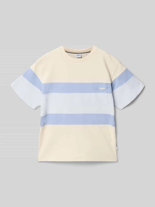 Zdjęcie produktu T-shirt o kroju regular fit z Mieszanka bawełny Boss Piaskowy