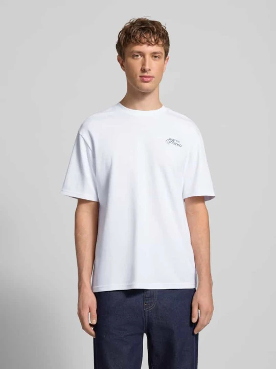 Zdjęcie produktu T-shirt o kroju regular fit z Mieszanka bawełny Model 'CASPIAN' Only & Sons Biały