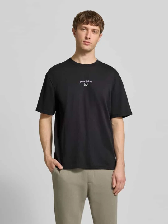 Zdjęcie produktu T-shirt o kroju regular fit z Mieszanka bawełny Model 'CASPIAN' Only & Sons Czarny