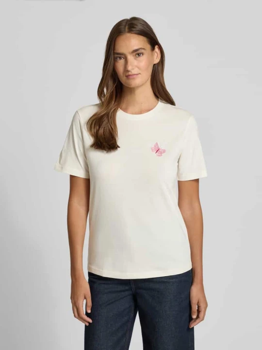 Zdjęcie produktu męski t-shirt o kroju regular fit z mieszanki bawełny Jake*s Złamany biały