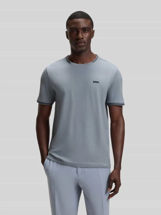 Zdjęcie produktu t-shirt o kroju regular fit z mieszanka bawełny model 'TAUL Boss