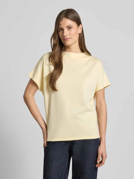 Zdjęcie produktu T-shirt o kroju regular fit z mieszanka wiskozy model 'Kiline' Someday Jasnożółty