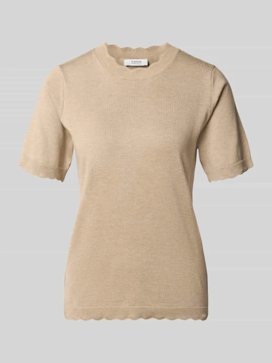 Zdjęcie produktu t-shirt o kroju regular fit z mieszanka wiskozy model 'Morla' B.Young Beżowy