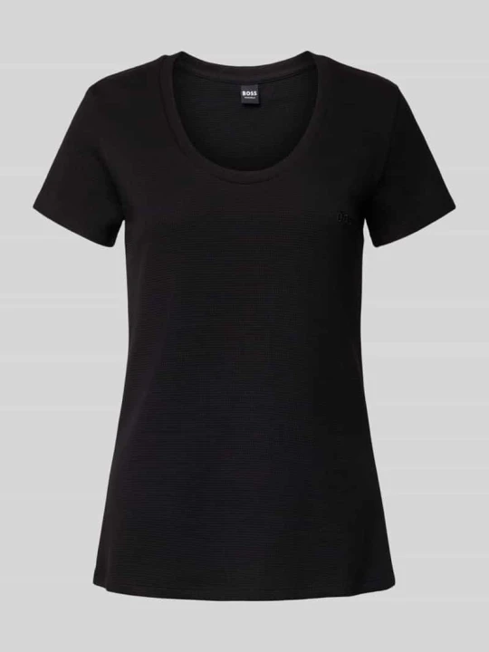 Zdjęcie produktu T-shirt o kroju regular fit z mieszanki bawełny Boss Czarny