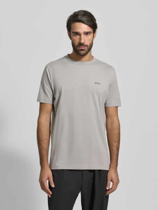 Zdjęcie produktu T-shirt o kroju regular fit z mieszanki bawełny Boss Jasnoszary