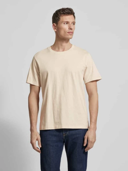 Zdjęcie produktu T-shirt z czystej bawełny o kroju regular fit model 'HASPEN' Selected Homme Złamany biały