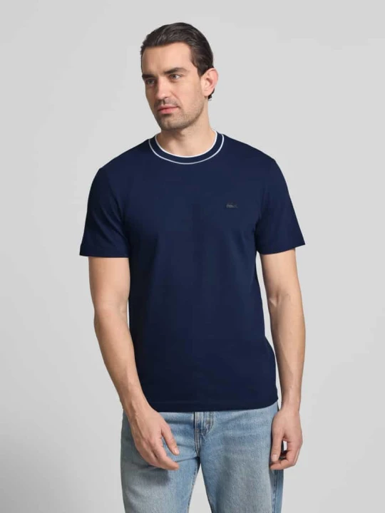 Zdjęcie produktu Regular Fit T-shirt z mieszanki bawełny Lacoste Niebieski
