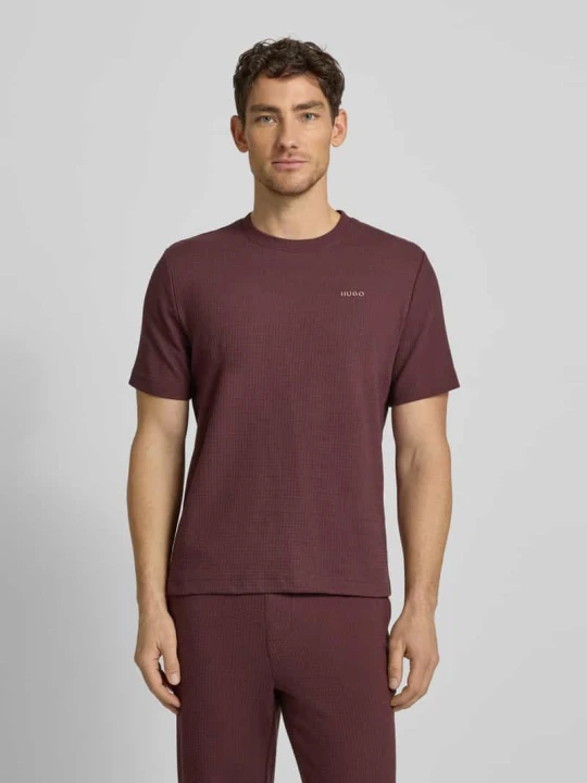 Zdjęcie produktu T-shirt o kroju regular fit z mieszanki bawełny model ‘AUSTIN’ Hugo Oberżynowy