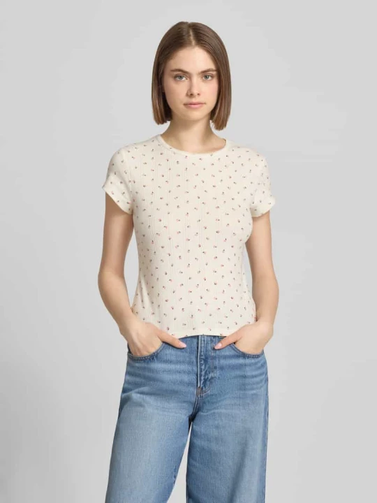 Zdjęcie produktu t-shirt o kroju regular fit z mieszanki bawełny model 'DRY GOODS TEE' Levi's Écru