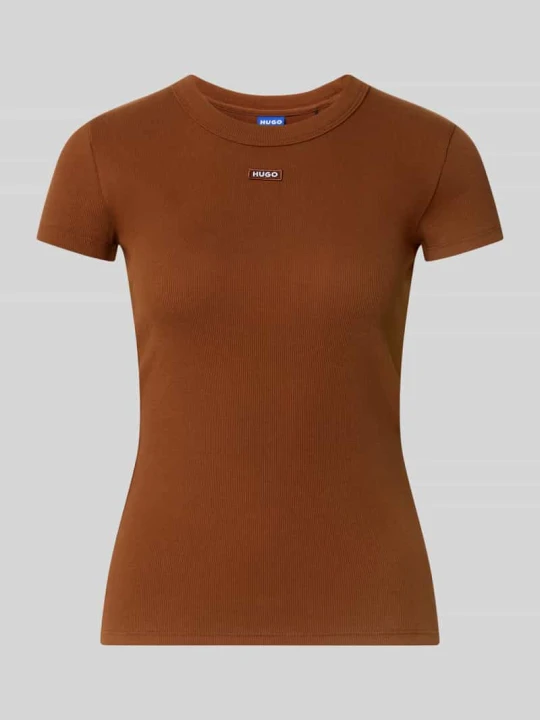 Zdjęcie produktu t-shirt o kroju regular fit z mieszanki bawełny model 'Easy Tee_B' Hugo Orzechowy