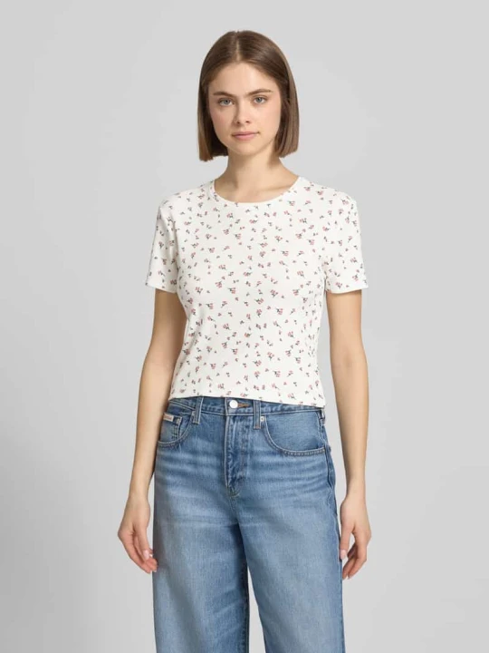 Zdjęcie produktu T-shirt o kroju regular fit z mieszanki bawełny model 'FENJA' Only Biały