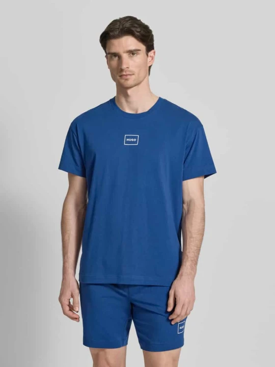 Zdjęcie produktu T-shirt o kroju regular fit z mieszanki bawełny Model 'LAZE T-SHIRT' Hugo Królewski niebieski