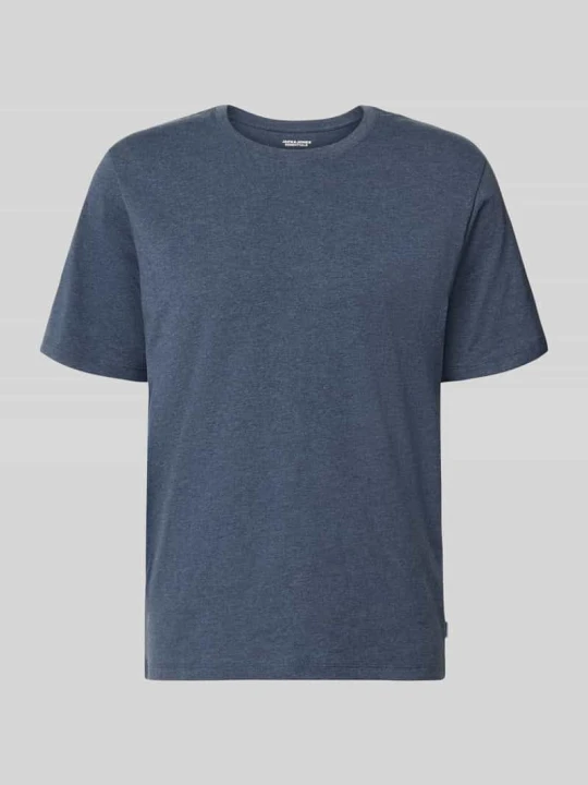 Zdjęcie produktu t-shirt o kroju regular fit z mieszanki bawełny model 'Organic' Jack&Jones Granatowy melanż
