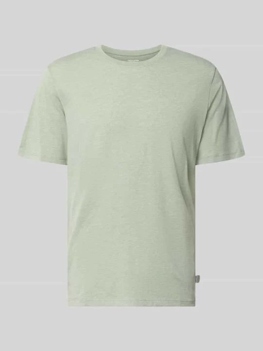 Zdjęcie produktu t-shirt o kroju regular fit z mieszanki bawełny model 'Organic' Jack&Jones Miętowy melanż