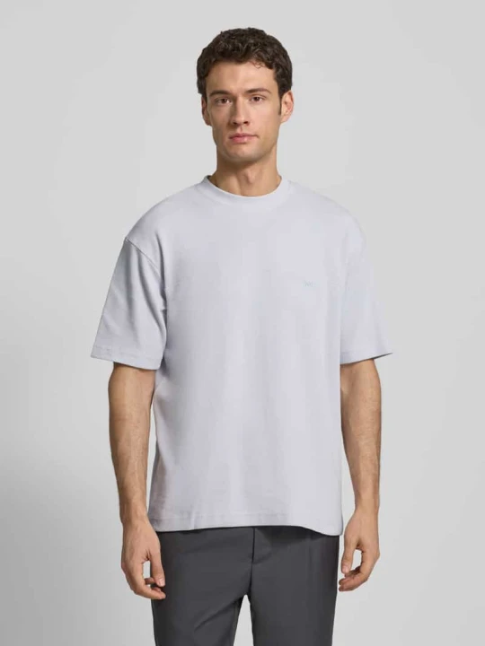 Zdjęcie produktu T-shirt o kroju regular fit z mieszanki bawełny Model 'TE_HIVE' Boss Miętowy
