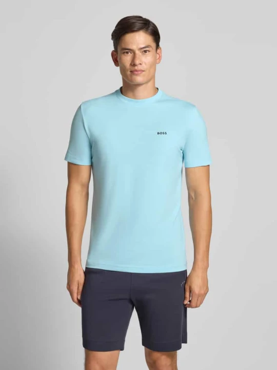 Zdjęcie produktu T-shirt o kroju regular fit z mieszanki bawełny model ‘TEE’ Boss Jasnoniebieski