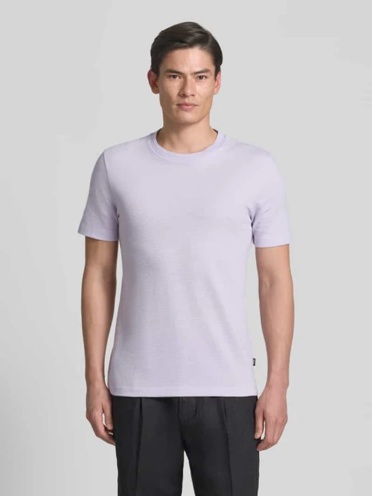 Zdjęcie produktu T-shirt o kroju regular fit z mieszanki bawełny Model 'TIBURT 240' Boss Jasnofioletowy