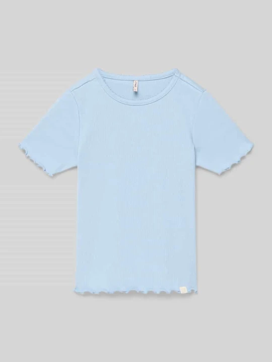 Zdjęcie produktu T-shirt o kroju regular fit z mieszanki bawełny model 'Trinny' Only Błękitny