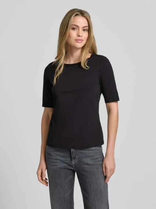 Zdjęcie produktu T-shirt o kroju regular fit z mieszanki bawełny s.Oliver Czarny