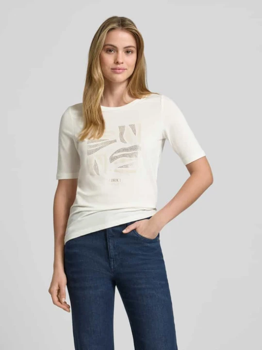 Zdjęcie produktu T-shirt o kroju regular fit z mieszanki bawełny s.Oliver Biały