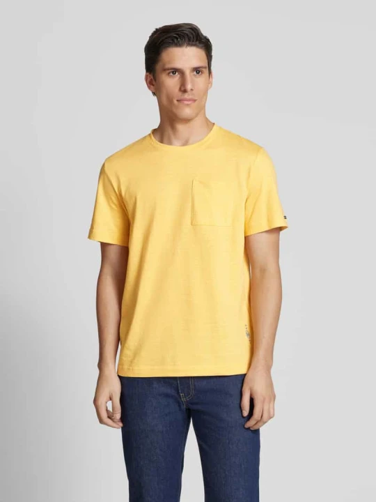 Zdjęcie produktu T-shirt o kroju regular fit z mieszanki bawełny Tom Tailor Morelowy