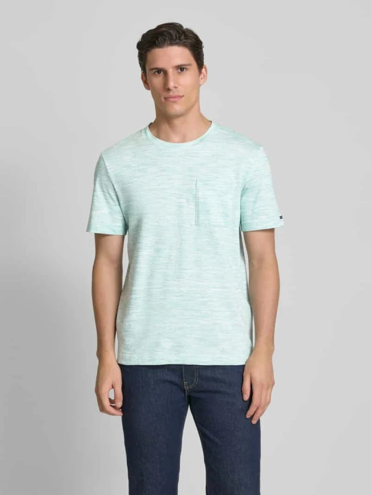 Zdjęcie produktu T-shirt o kroju regular fit z mieszanki bawełny Tom Tailor Petrol