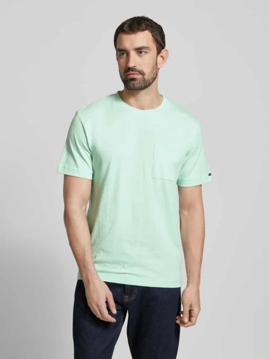 Zdjęcie produktu T-shirt o kroju regular fit z mieszanki bawełny Tom Tailor Jasnoturkusowy