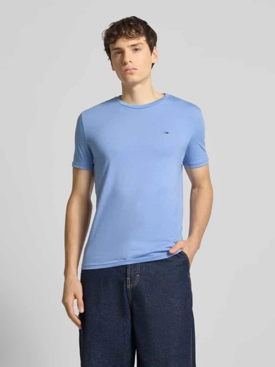 Zdjęcie produktu T-shirt o kroju regular fit z mieszanki bawełny Tommy Jeans Jasnoniebieski melanż