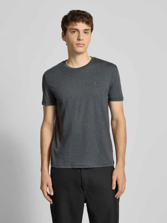 Zdjęcie produktu T-shirt o kroju regular fit z mieszanki bawełny Tommy Jeans Antracytowy melanż