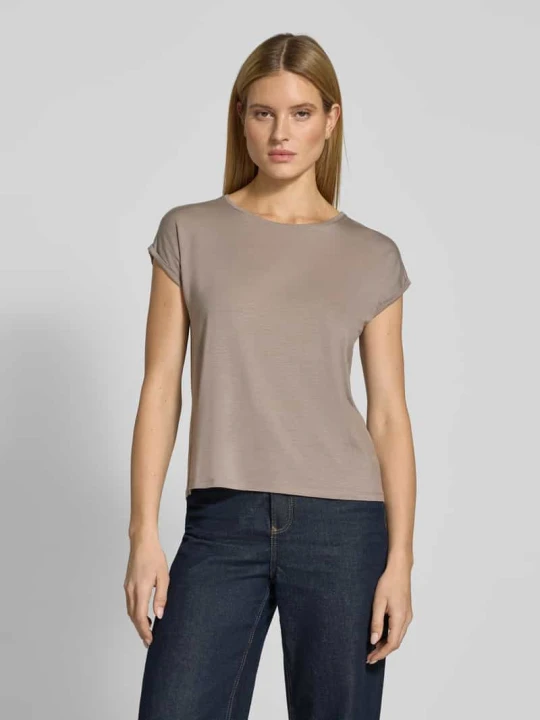 Zdjęcie produktu T-shirt o kroju regular fit z mieszanki lyocellu model 'AVA' Vero Moda Piaskowy