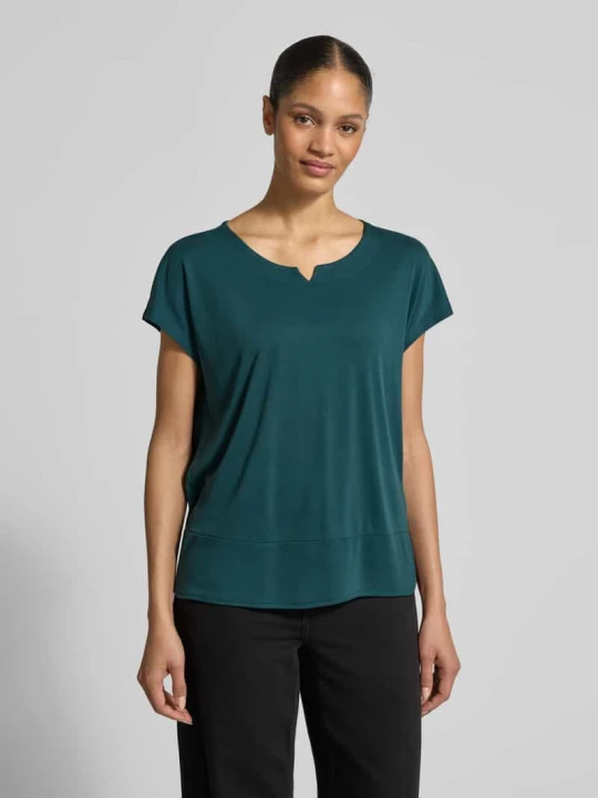 Zdjęcie produktu T-shirt o kroju regular fit z mieszanki modalu Tom Tailor Ciemnozielony