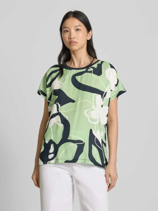 Zdjęcie produktu T-shirt o kroju regular fit z mieszanki wiskozy, bawełny i modalu Tom Tailor Jasnozielony