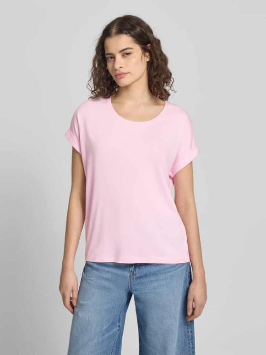 Zdjęcie produktu T-shirt o kroju regular fit z mieszanki wiskozy model „MOSTER” Only Różowy