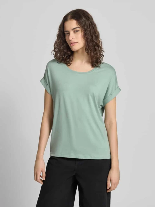 Zdjęcie produktu T-shirt o kroju regular fit z mieszanki wiskozy model „MOSTER” Only Miętowy
