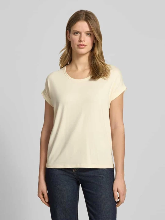 Zdjęcie produktu T-shirt o kroju regular fit z mieszanki wiskozy model „MOSTER” Only Złamany biały