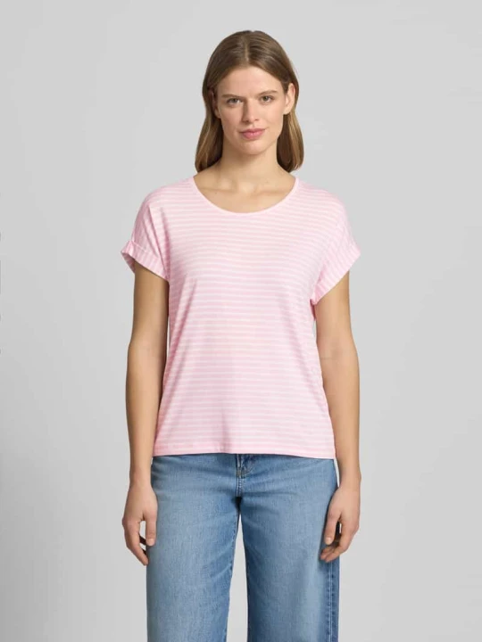 Zdjęcie produktu T-shirt o kroju regular fit z mieszanki wiskozy model „MOSTER” Only Różowy