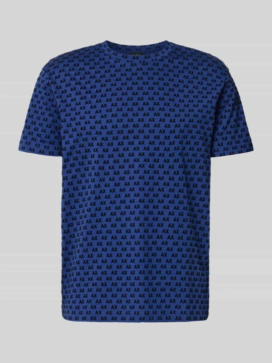 Zdjęcie produktu t-shirt o kroju regular fit z nadrukiem na całej powierzchni Armani Exchange Niebieski