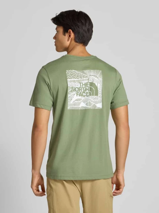 Zdjęcie produktu T-shirt o kroju regular fit z nadrukiem z logo model ‘Box’ The North Face Jasnozielony