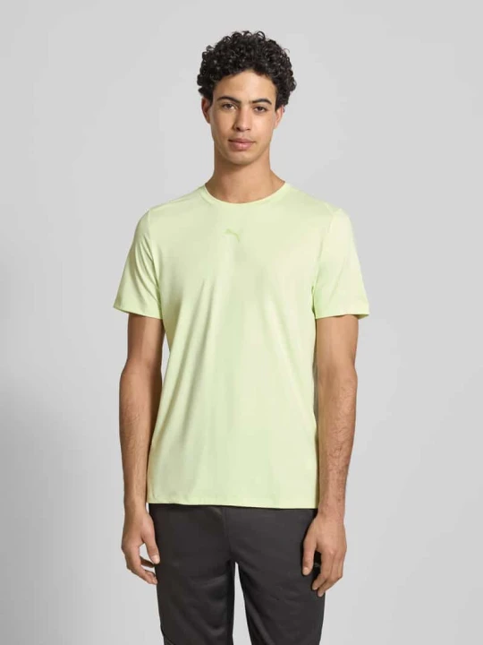 Zdjęcie produktu Koszulka T-shirt w kroju regular fit z nadrukiem logo, model 'Cloudspun' Puma Neonowy żółty