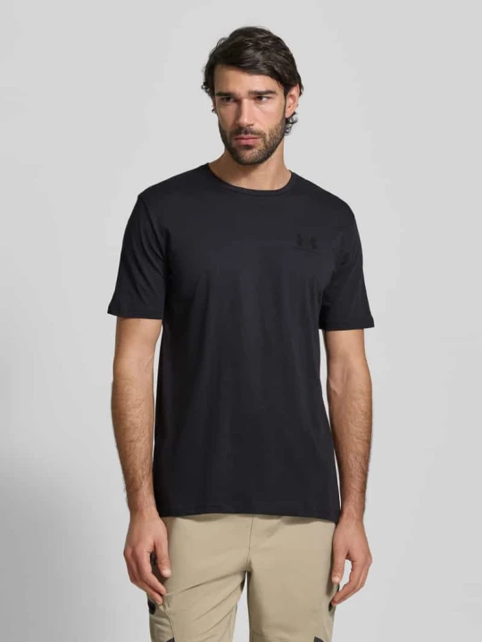 Zdjęcie produktu T-shirt o kroju regular fit z nadrukiem z logo model 'Left' Under Armour Czarny