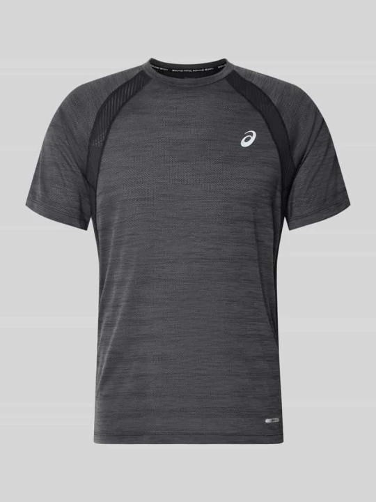 Zdjęcie produktu t-shirt o kroju regular fit z nadrukiem z logo model 'Road' ASICS TIGER Czarny