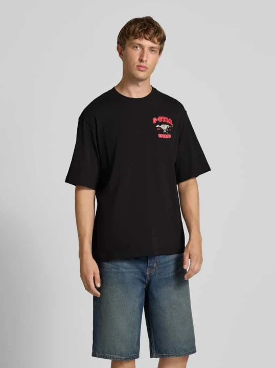 Zdjęcie produktu T-shirt o kroju regular fit z nadrukiem z logo model ‘Running Dog’ G-Star Raw Czarny